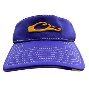 Drake Waterfowl Systems Game Day DH1010 Flex Fit LSU Purple Gold M/L Visor